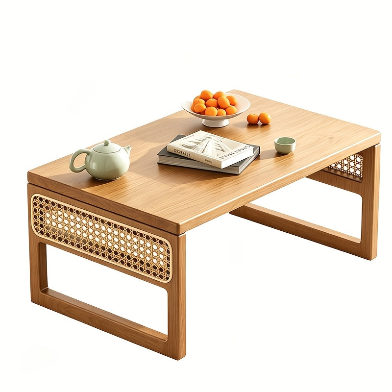 Foldable Bamboo Picnic Table - Portable Patio\u002FGarden Coffee Table, Suitable for Backyards, Patios, And Balconies. Lightweight, Low Camping Coffee Table. A Must-Have for Spring Easter Garden Parties. Compact Floor Table with No Installation Required