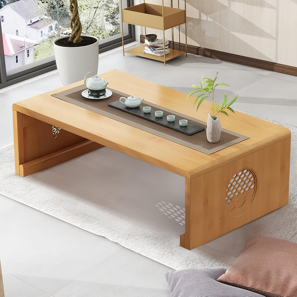 Japanese-Style Low Table, Collapsible Coffee Table, Versatile Folding Table for Tea, Suitable for Dining Room Seating