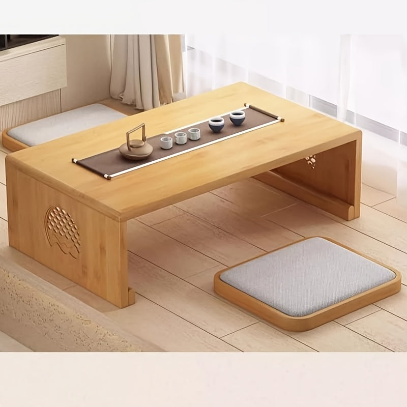 Japanese-Style Low Table, Collapsible Coffee Table, Versatile Folding Table for Tea, Suitable for Dining Room Seating