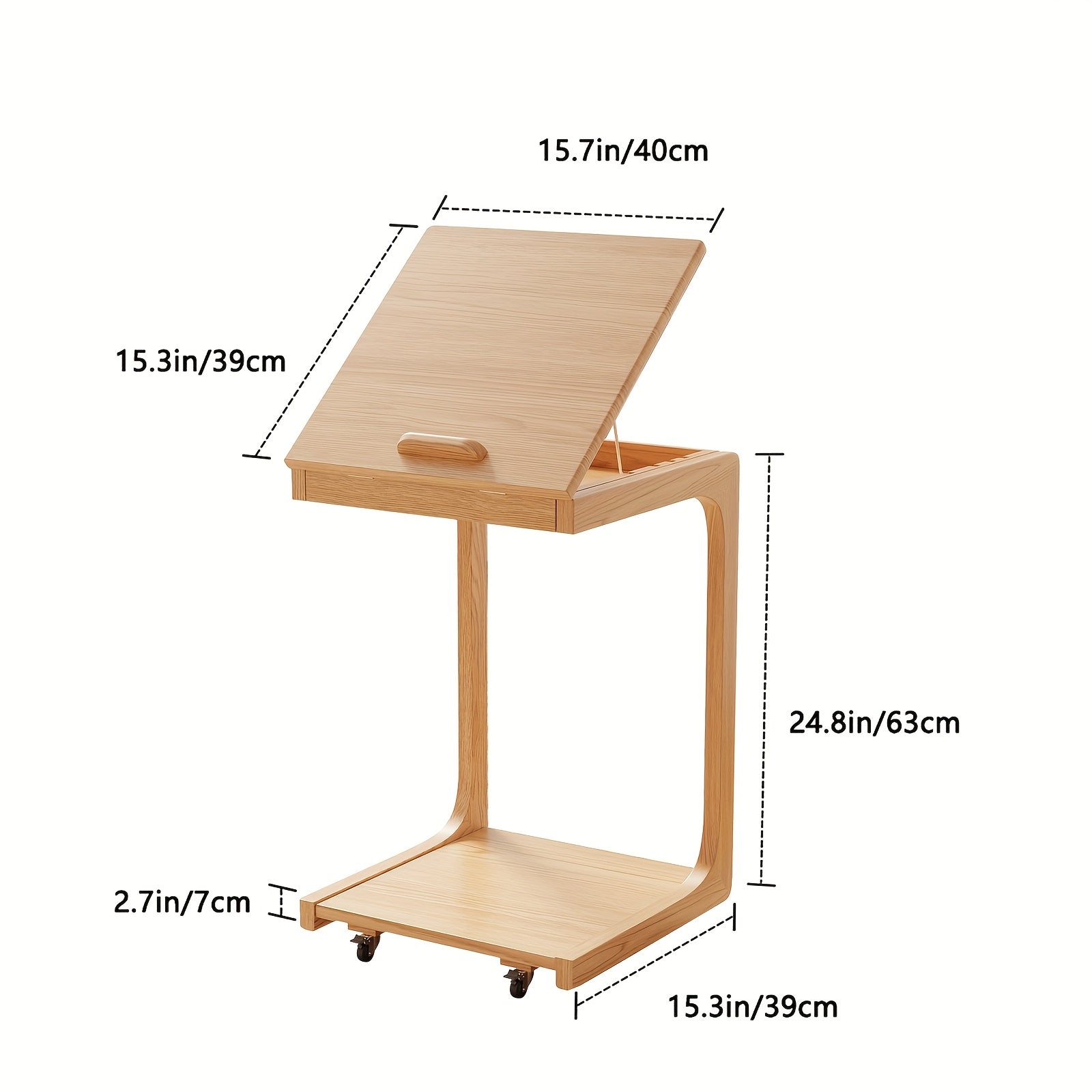 KASLANDI Office Supplies: Solid Wood Furniture, Classroom Furniture, Mobile Tea Table with Wheels. New Year Sale, Valentine'S Day Gifts, Free Shipping.