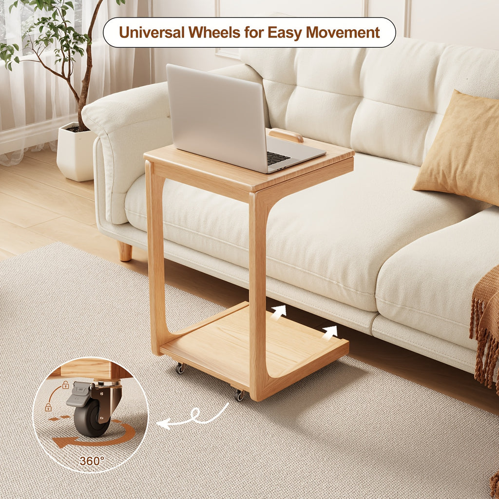 KASLANDI Office Supplies: Solid Wood Furniture, Classroom Furniture, Mobile Tea Table with Wheels. New Year Sale, Valentine'S Day Gifts, Free Shipping.