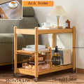 1pc Compact Mobile Coffee Table - Stylish And Space-Saving, Perfect for Living Room, Bedroom And Sofa Side, Multifunctional Mini Square Table with Easy-Glide Trolley Design