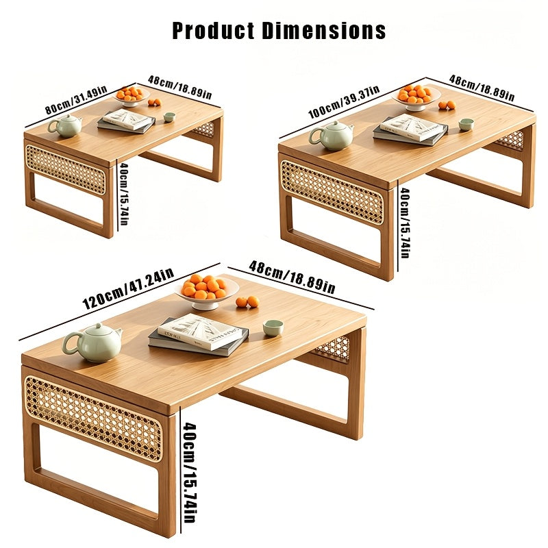 Foldable Bamboo Picnic Table - Portable Patio\u002FGarden Coffee Table, Suitable for Backyards, Patios, And Balconies. Lightweight, Low Camping Coffee Table. A Must-Have for Spring Easter Garden Parties. Compact Floor Table with No Installation Required